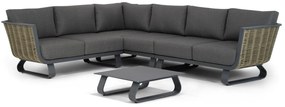 Hoek loungeset  Aluminium/wicker Grijs 6 personen Santika Furniture Santika Tika