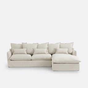 Hoekbank, omvormbaar, afneembare hoes, 4-zit, polyester, Odna