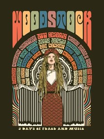 Ilustratie Woodstock Festival Poster, Retrodrome