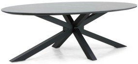 Dining Tuintafel ovaal 240 x 120 cm Aluminium/Ceramic stone Zwart Cervola