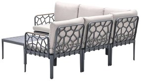 Garden Impressions Hareno loungeset 6-delig - antraciet