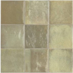 Wandtegel beige Marazzi Zellige 10x10cm salvia glans