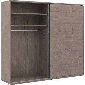 Goossens Excellent Kledingkast Nature, 250 cm breed, 223 cm hoog, 2 hout schuifdeuren