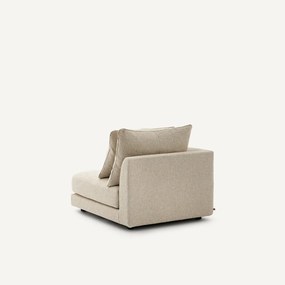 Halve bank links, modulair, van katoenmix, TIBERIO