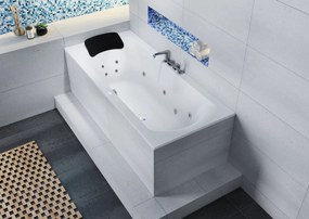 Riho Lima bubbelbad 170x75cm wit glans pneumatisch met 6 + 4 + 2 hydrojets