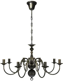vidaXL Kroonluchter zwart metaal 8 x E14 lampen