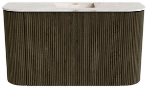 Mondiaz Joya DLux 75cm toiletmeubel ronding links/rechts shadow met wastafel faye midden zonder kraangat frappe