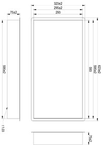 Brauer Black Edition douche inbouwnis 30x60cm zwart mat