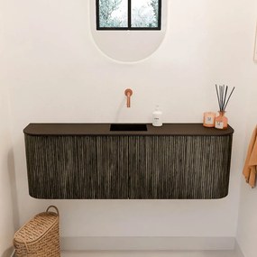 Mondiaz Joya 125cm toiletmeubel ronding links/rechts shadow met wastafel faye midden zonder kraangat urban