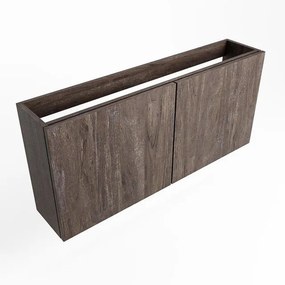 Mondiaz FOWY fonteinonderkast - 110x22x50cm - 2 deuren - push to open - softclose - Dark Brown FOWYTO110DB2D