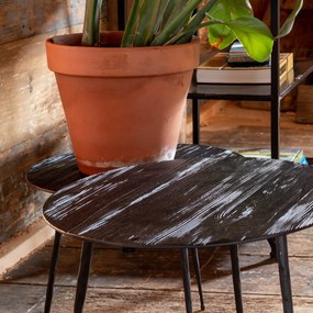 Dutchbone Pepper Metalen Bijzettafel Rond 40cm - 40 X 40cm.