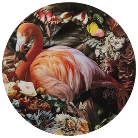 Kare Design Proud Flamingo Rond Schilderij Glas
