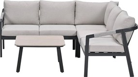 Garden Impressions Milou loungeset hoek 4-delig - donker grijs