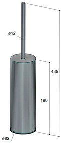 Hotbath Archie wc-borstel vrijstaand gunmetal geborsteld PVD