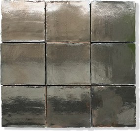 Wandtegel 13x13 Cm Handvorm Martini Zilver Gun Metaal RBT43