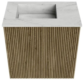 Mondiaz Joya DLux 40cm toiletmeubel dusk met wastafel faye links 1 kraangat opalo