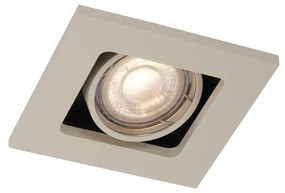 Set van 6 Moderne inbouwspot beige GU10 50mm draai- en kantelbaar - Qure GU10 Binnenverlichting Lamp