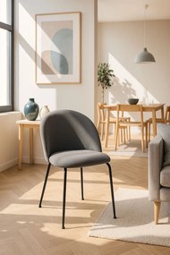Zwart Dalnia Stof Stoel