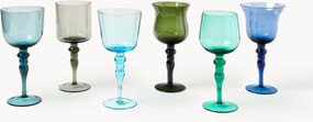 Mondgeblazen wijnglazen Diseguale, 6-delig