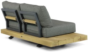 Hoek loungeset 5 personen Teak Old teak greywash  Santika Furniture Santika
