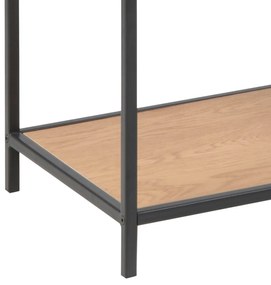 Open Boekenkast Metaal Met Eiken - 77x35x114cm.