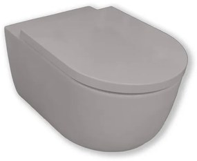 Royal Plaza Primo Toiletset - 55cm - hangend - cycloonspoeling - spoelrandloos - diepspoel - met zitting - softclose - quick release - cement SW812157/SW800102