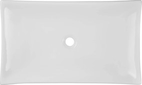 Saqu Impact rechthoekige waskom 65,5x39,5x13,5cm keramiek wit