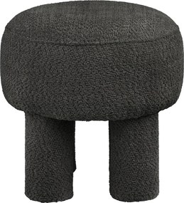 Canberra Poef Bouclé - Charcoal