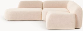 Modulaire bouclé hoekbank Wolke (4-zits) met chaise longue