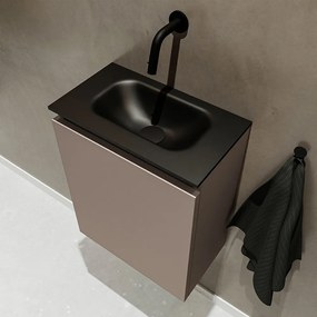 Mondiaz Ture 40cm toiletmeubel smoke met wastafel urban midden geen kraangat