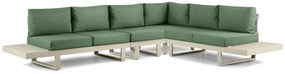 Hoek loungeset 6 personen Aluminium Taupe Lifestyle Garden Furniture Lorenzo