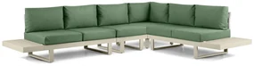 Hoek loungeset 6 personen Aluminium Taupe Lifestyle Garden Furniture Lorenzo