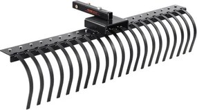VEVOR 60-inch aanhangerhark met 21 stalen spiraaltanden, te bevestigen aan 48-inch of 60-inch gereedschapsstangen en 3-punts hefsystemen