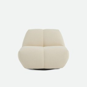 Draaibare fauteuil, gewatteerde stof, NURIA