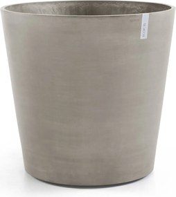 Ecopots bloempot Amsterdam Wheels 80  - Rond - Taupe - Diameter 80 x H74,2 cm