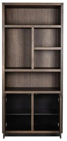 Richmond Interiors Oakura Brown Boekenkast Bruin Eiken Rechts - 100x45x220cm.