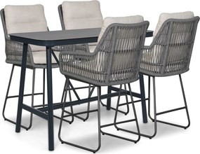 Barset 4 personen 150 cm Rope Grijs Lifestyle Garden Furniture Vicente/Tavano