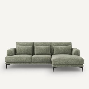 Zitbank met hoek rechts in geweven katoen, Marsile