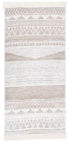vidaXL Vloerkleed 100x200 cm katoen beige