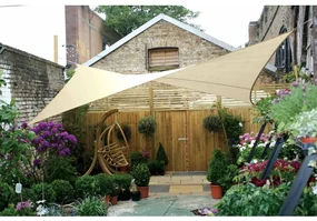 Perel Schaduwdoek vierkant 3,6 x 3,6 m Cream