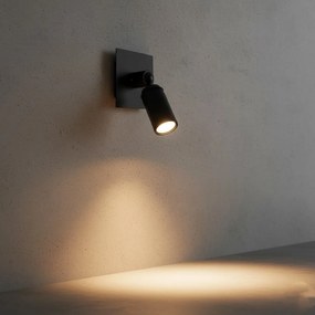Opbouwspot Puck Antiek Zwart