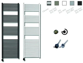 Sanicare Elektrische Design Radiator - 172 x 45 cm - 920 Watt - thermostaat chroom linksonder - chroom HRLEC 451720/C