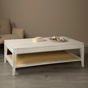 Tower Living Salontafel White Wash Webbing Vincenza - 135 X 75cm.