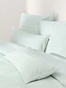 Flanellen dekbedovertrek Javon met fijne strepen