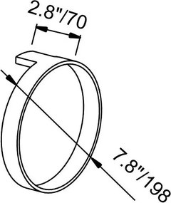 Eastbrook Alento handdoekbeugel chroom rond