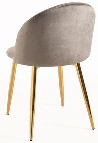 Vint fluwelen Gouden Stoel