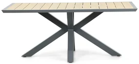 Tuinset 4 personen 181 cm Aluminium/textileen Grijs Lifestyle Garden Furniture Fiora/Palermo