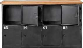 Dressoir locker Bruut 160 cm - Hardhout - Metaal - Giga Meubel - Industrieel & robuust