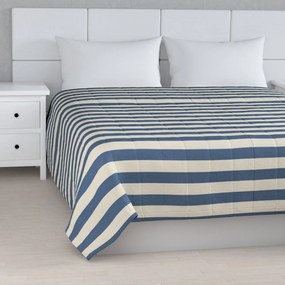 Dekoria Sprei, blauw-wit gestreept