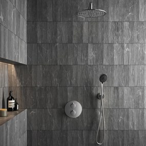 Saniclear Exclusive inbouw regendouche 30cm rond met wandarm en 3 standen handdouche RVS